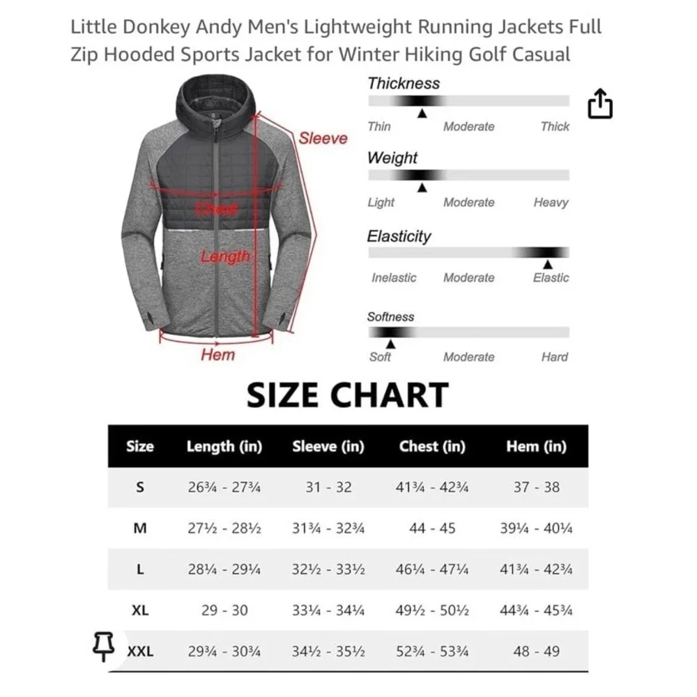 Men's size XL Little Donkey Andy Jacket